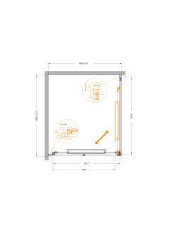 Душевой уголок CEZARES LUX-AH-FS-1-90/100-C-CR хром